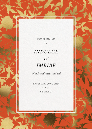 Garden Spells - Fall Party Invitation by Oscar de la Renta