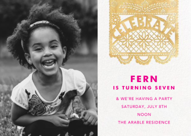 Papel Picado Photo - First Birthday Invitation by Paperless Post