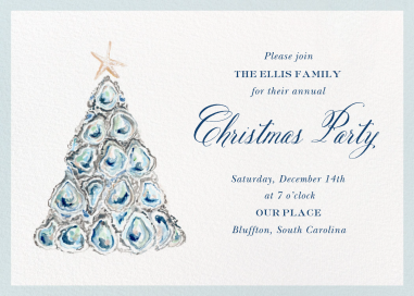 Oyster Tree (Lucy Young) - Holiday Party Invitation by Dogwood Hill