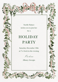 Pink Garland (Riley Sheehey) - Holiday Party Invitation by Dogwood Hill