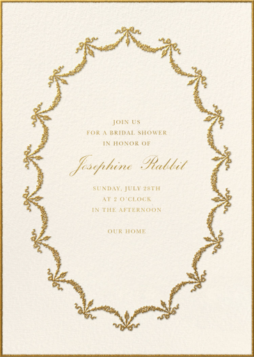 Ruban d’Or - Bridal Shower Invitation by Ladurée