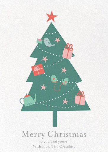 Birdie's Christmas Tree - Christmas Card by Little Cube