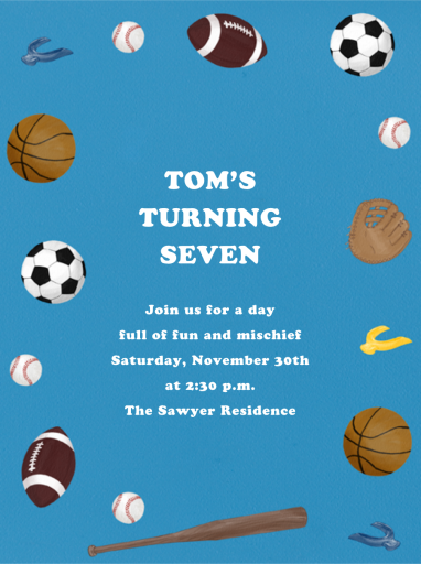 Ball and Bats by Paperless Post