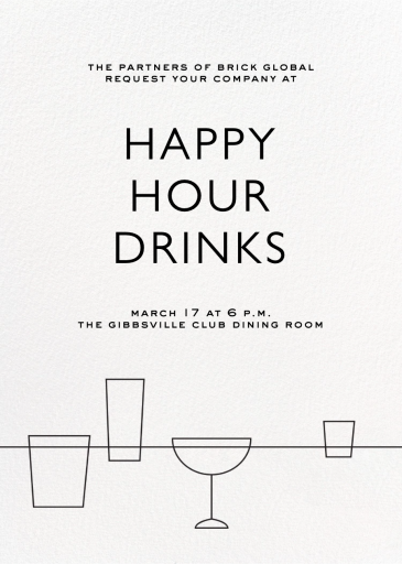 Lower the Bar - Happy Hour Invitation by Paperless Post