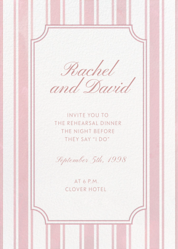 Ticking Stripes - Wedding Weekend Invitation de Paperless Post