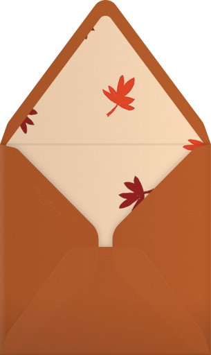 Thanksgiving Woodblock - Crate & Barrel Envelope