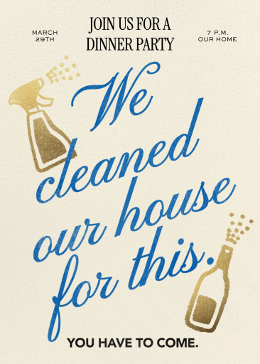 Dual Spritz - Housewarming Invitation by Derek Blasberg