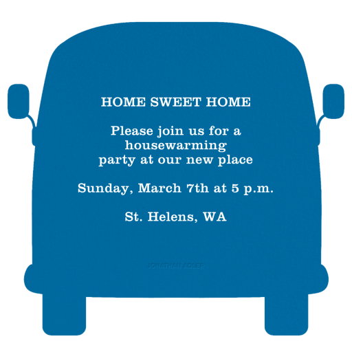 Bus 4 Love - Housewarming Invitation by Jonathan Adler - Back