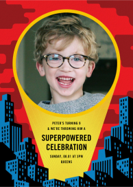 Spotlight Over Gotham (Photo) - Birthday Invitation by Paperless Post
