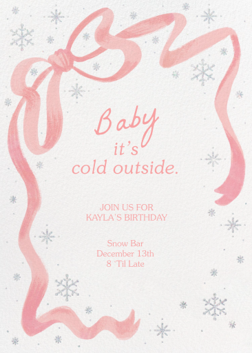 Baby It's Cold Outside Invitation