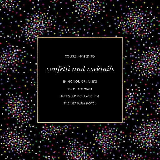 Confetti Clusters - Launch Party Invitation by kate spade new york