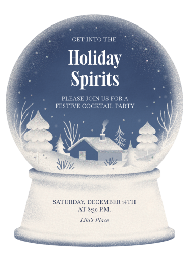 Winter Snow Globe - Holiday Party Invitation by Paperless Post