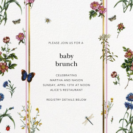 Botanical Ribbon - Baby Shower Invitation by Oscar de la Renta