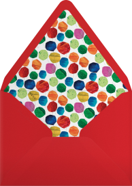 Bear with Colorful Balloons Invitation Envelope