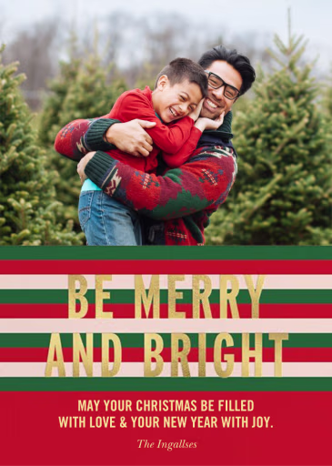 Bright Stripes Photo - Christmas Card by kate spade new york