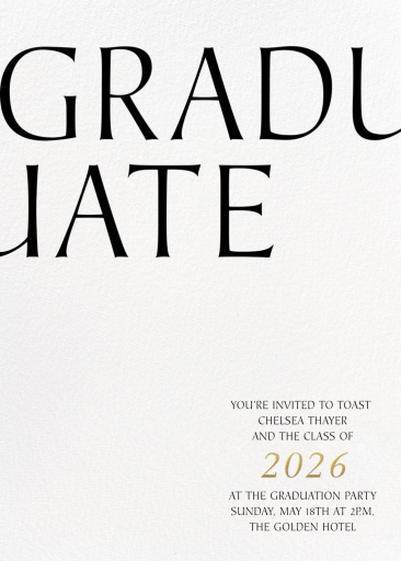 Grandiose - Graduation Party Invitation by Paperless Post