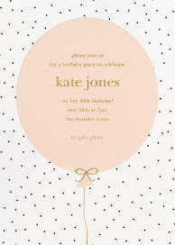 Pink Balloon - Birthday Invitation by Sugar Paper