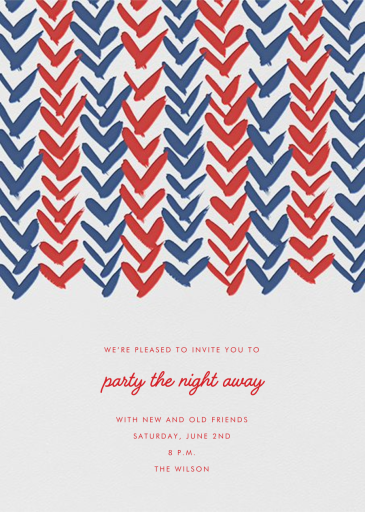 Ink Brush Arrows - 4th of July Invitation by Linda and Harriett