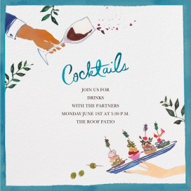 Cocktails and Canapés - Happy Hour Invitation by Happy Menocal