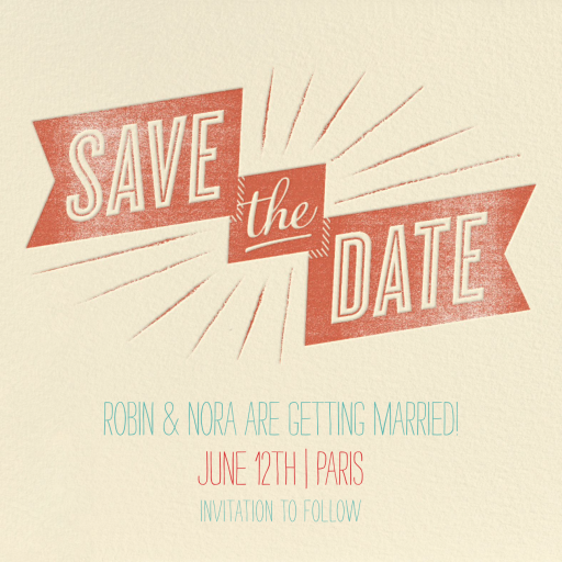 Ribbon Glee - Save the Date by Crate & Barrel