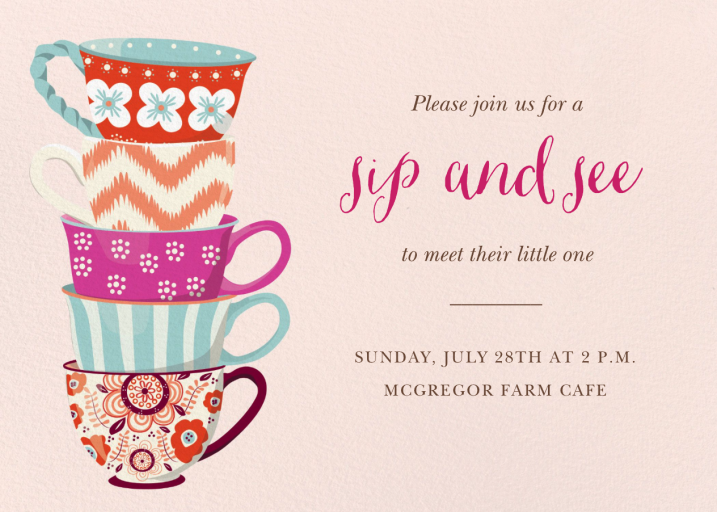 Tea Set - Sip and See Invitation by Paper Source