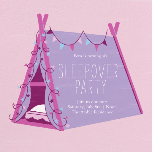Sleepover Camp - Birthday Invitation by Paperless Post