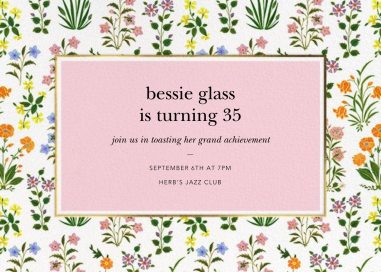 Wildflower Calico - Birthday Invitation by Oscar de la Renta