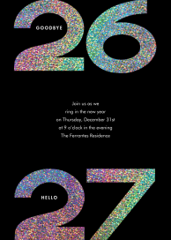 Invitación holográfica de Año Nuevo