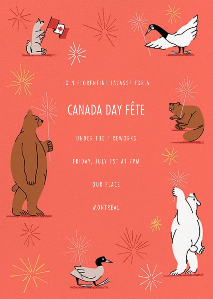 Friendly Fireworks Invitation