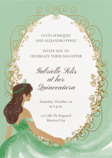 Sparkling Princess - Quinceañera Invitation by Paperless Post