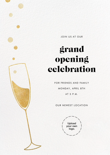 Champagne Flute - Launch Party Invitation by Paperless Post