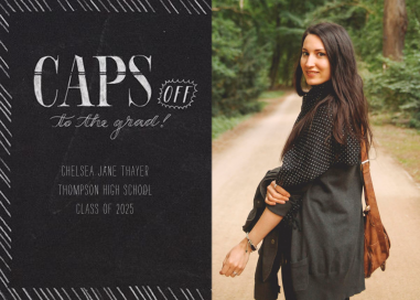 Caps Off (Photo) - Graduation Announcement by Crate & Barrel
