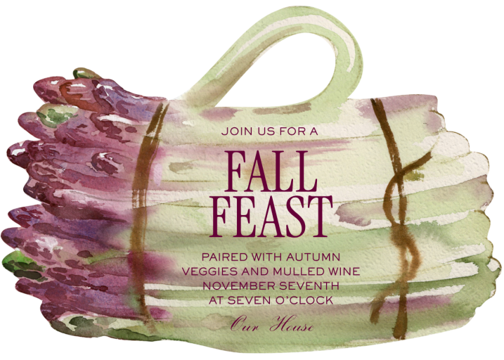 Painted Asparagus - Dinner Party Invitation by The V&A