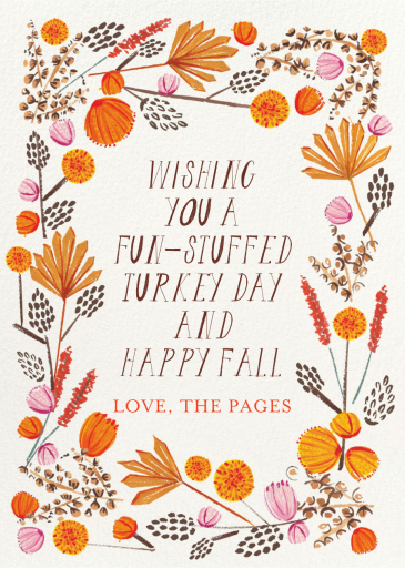 Autumn Foliage - Greeting - Thanksgiving Card by Mr. Boddington's Studio