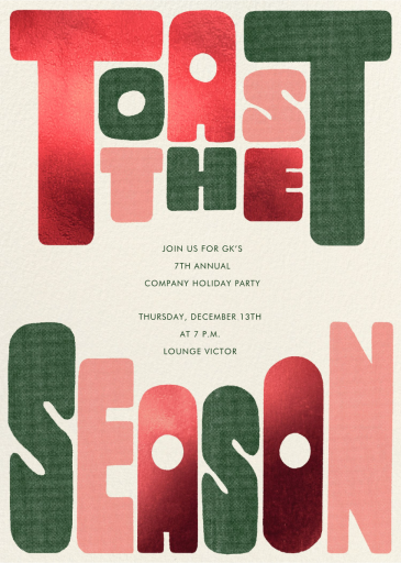 Block Letters - Corporate Holiday Party Invitation by Paperless Post