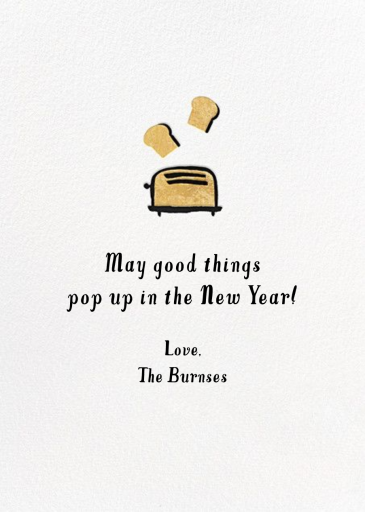 New Year's Toast (Greeting) - New Year's Card by Hello!Lucky - Back