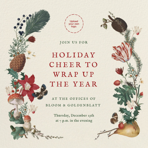 Forest Fauna - Corporate Holiday Party Invitation by Open Sea Design Co.