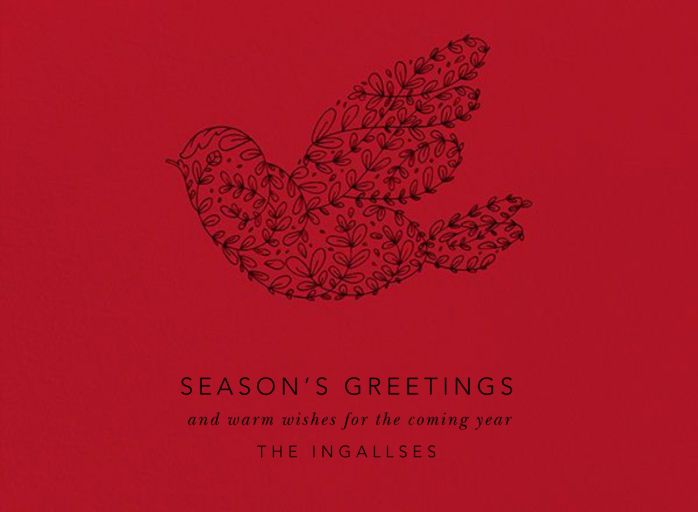 Vine Dove Fine - Holiday Card by Paperless Post