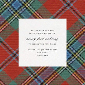 Tartan Plaid Border (Square) by Oscar de la Renta