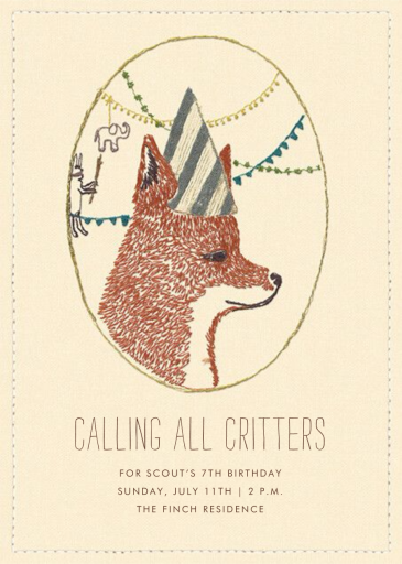 Party Portrait - Invitation by Coral & Tusk