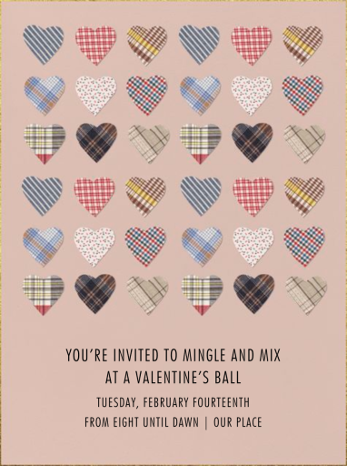Plaid Hearts - Invitation by Paperless Post