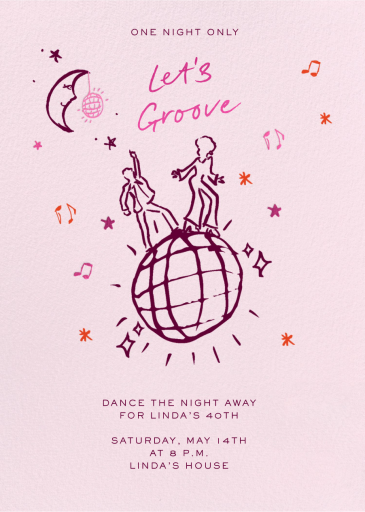 Groovy Disco - Invitation by Pulp Templates Co.