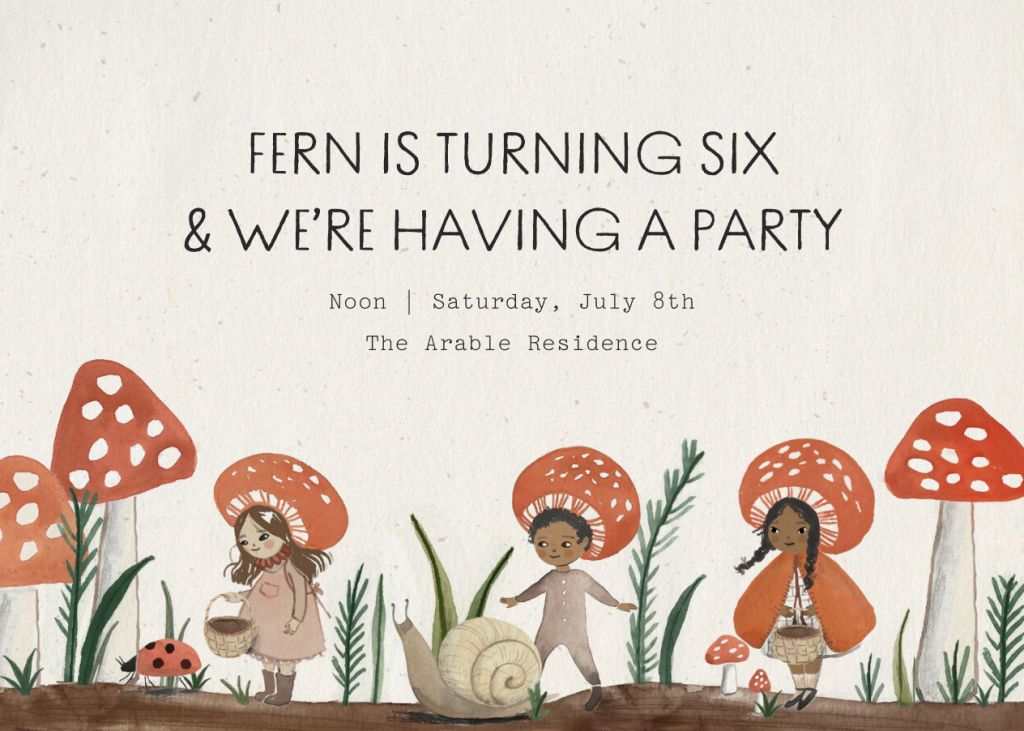 Toadstool Tots Invitation