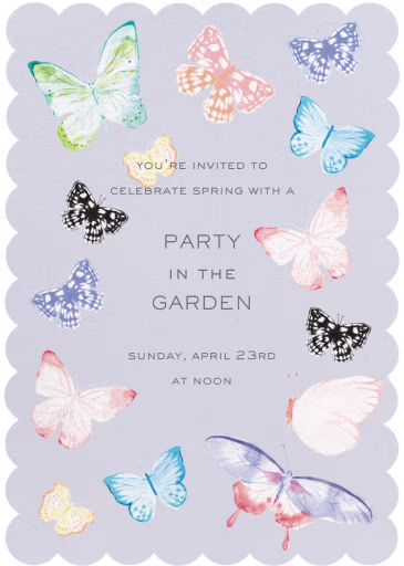 Butterfly Grove - Birthday Invitation by Meri Meri