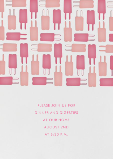 Popsicle Pattern - BBQ Invitation by Linda and Harriett