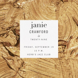 Gypsum - Birthday Invitation by Kelly Wearstler