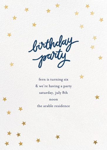 Birthday Stars - Birthday Invitation by Sugar Paper