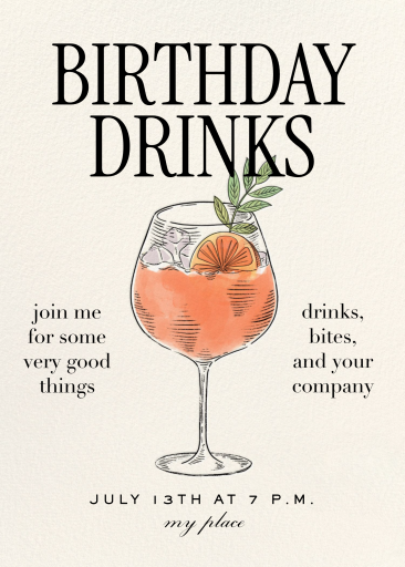 Citrus Spritz - Birthday Invitation by Martha Stewart