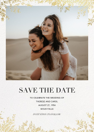 Leaves of Gold - Save the Date by Paperless Post