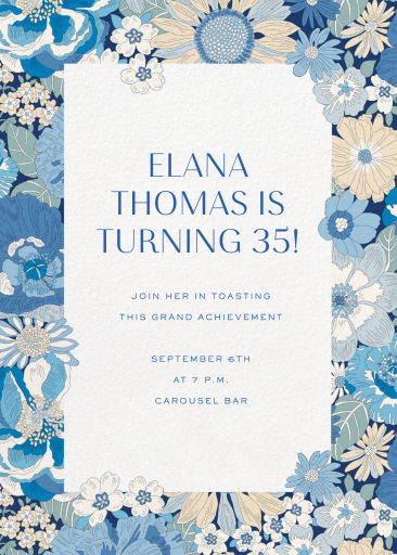 Pressed Petals - Birthday Invitation by Liberty